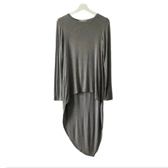 BCBGMAXAZRIA | Laure GREY Long Sleeve High-low Knit Top - Small - Picture 1 of 8